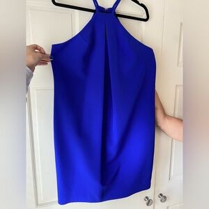 Elegant Blue Halter Dress